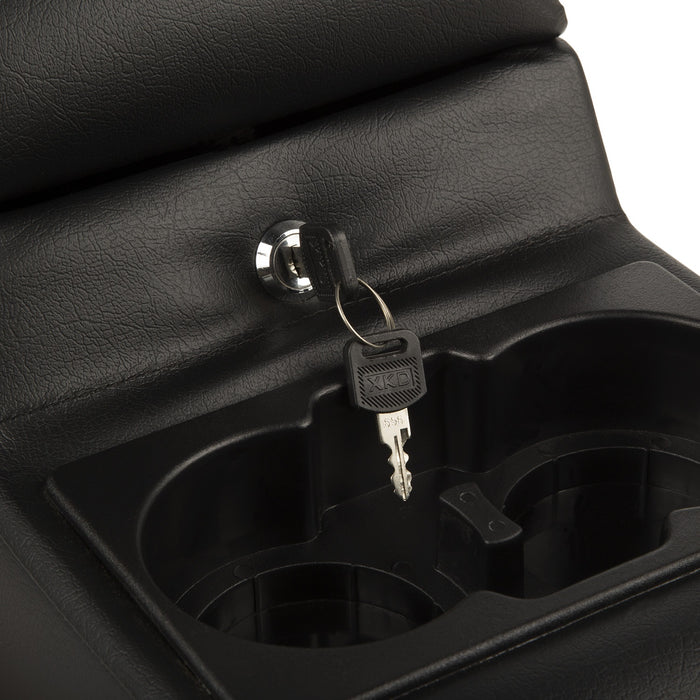 Rugged Ridge 13102.01 Locking Console; L 27.25 in. x W 8.75 in. x H 12.5 in.; Black; - Truck Part Superstore