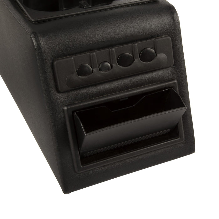 Rugged Ridge 13102.01 Locking Console; L 27.25 in. x W 8.75 in. x H 12.5 in.; Black; - Truck Part Superstore