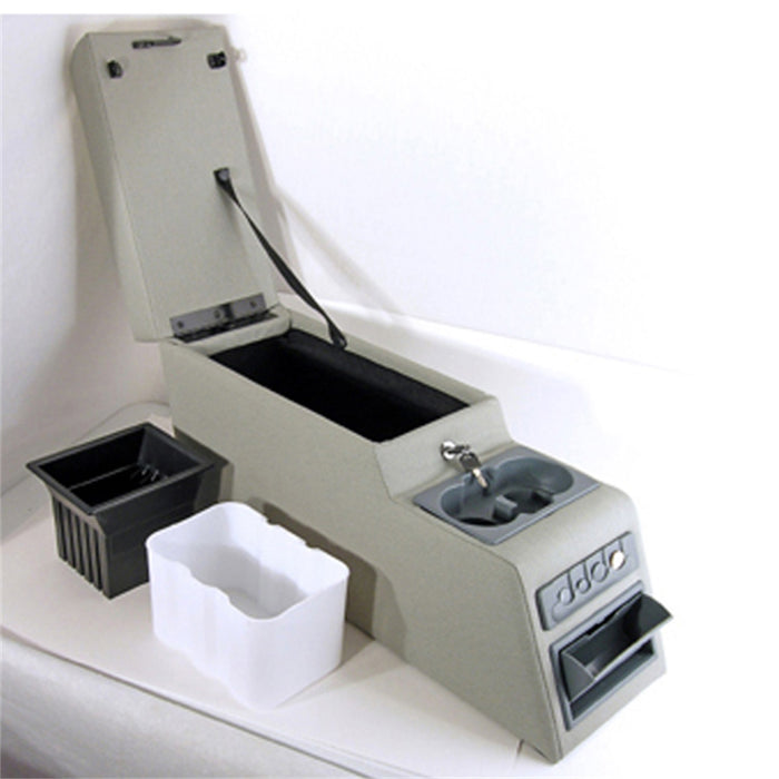 Rugged Ridge 13102.09 Locking Console; L 27.25 in. x W 8.75 in. x H 12.5 in.; Gray; - Truck Part Superstore