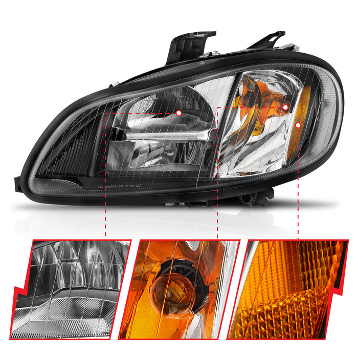 Anzo USA 131030 LED Crystal Headlight; Clear Lens; Black Housing; Pair; - Truck Part Superstore