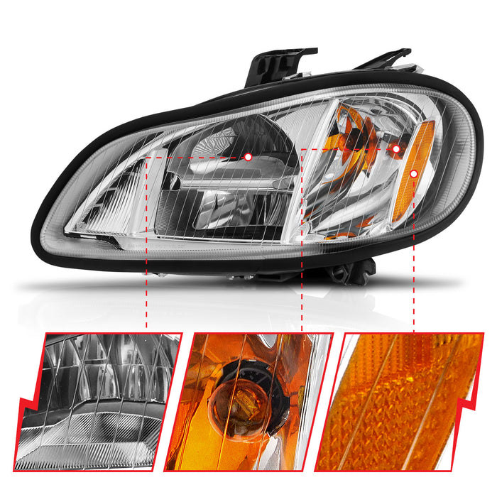 Anzo USA 131031 LED Crystal Headlight; Clear Lens; Chrome Housing; Pair; - Truck Part Superstore