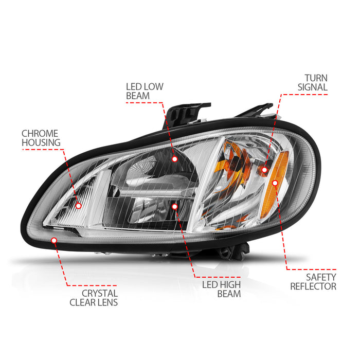 Anzo USA 131031 LED Crystal Headlight; Clear Lens; Chrome Housing; Pair; - Truck Part Superstore