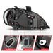 Anzo USA 131031 LED Crystal Headlight; Clear Lens; Chrome Housing; Pair; - Truck Part Superstore