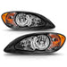 Anzo USA 131032 Crystal Headlight Set; Clear Lens; Black Housing; - Truck Part Superstore