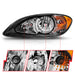 Anzo USA 131032 Crystal Headlight Set; Clear Lens; Black Housing; - Truck Part Superstore
