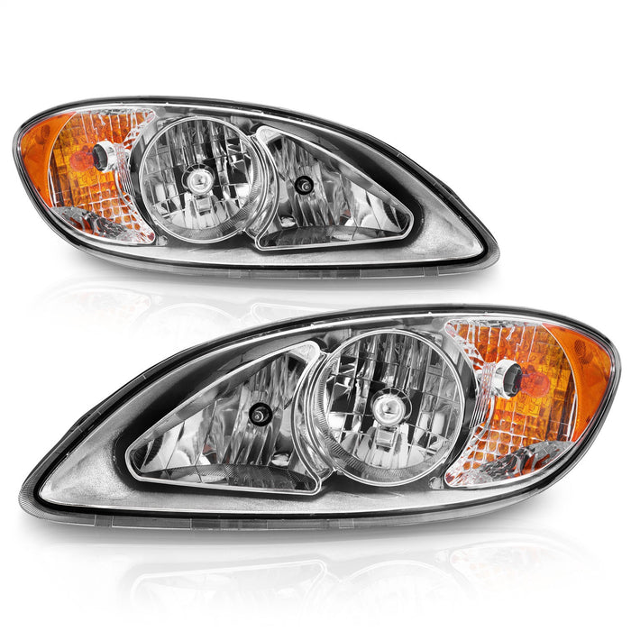 Anzo USA 131033 Crystal Headlight Set; Clear Lens; Chrome Housing; - Truck Part Superstore