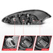 Anzo USA 131033 Crystal Headlight Set; Clear Lens; Chrome Housing; - Truck Part Superstore