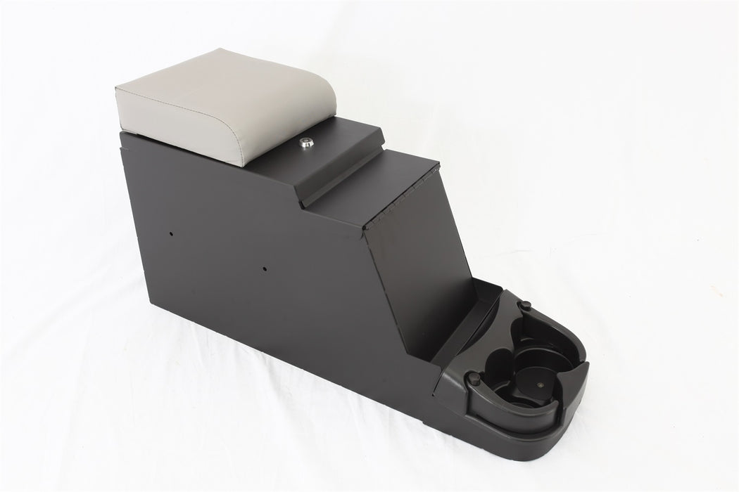 Rugged Ridge 13104.09 Locking Console; L 27 in. x W 9 in. x H 16 in.; Textured Gray; Steel; - Truck Part Superstore
