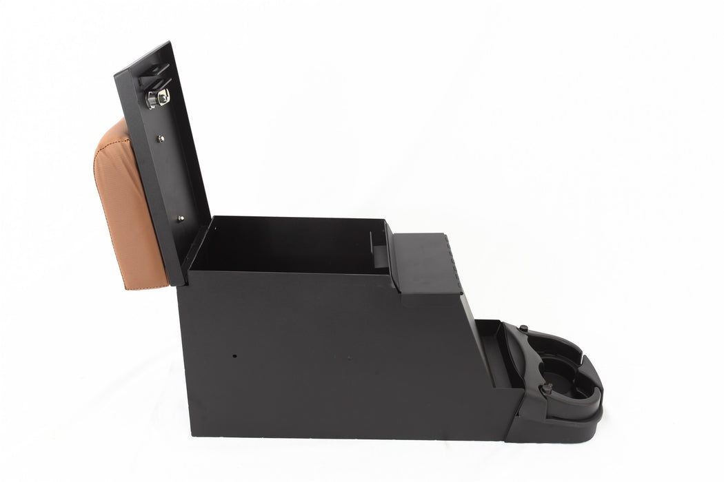 Rugged Ridge 13104.37 Center Console; L 27 in. x W 9 in. x H 16 in.; Textured Spice; Steel; - Truck Part Superstore