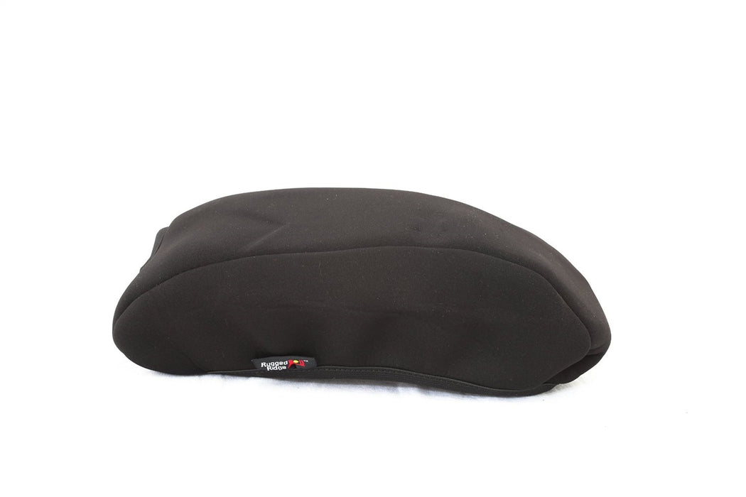 Rugged Ridge 13108.01 Arm Rest Pad; Front; Center Console; Black; Neoprene; - Truck Part Superstore