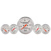 AutoMeter 1311 GAUGE KIT; 5 PC.; 3 1/8in./2 1/16in.; MECH. SPEEDO.; WTMP/OILP; ARCTIC WHT - Truck Part Superstore