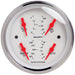 AutoMeter 1312 3-3/8in. QUAD GAUGE; 100 PSI/100-250 deg.F/8-18V/240-33 O; ARCTIC WHITE - Truck Part Superstore