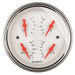AutoMeter 1314 3-3/8in. QUAD GAUGE; 100 PSI/100-250 deg.F/8-18V/0-90 O; ARCTIC WHITE - Truck Part Superstore