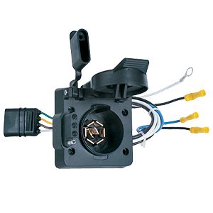 Husky Towing 13165 7 Way Blade and 4 Way Dual To 4 Way Flat On Towed Vehicle With Mounting Bracket - Truck Part Superstore