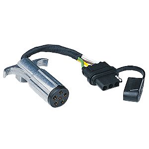 Husky Towing 13168 6 Pole Round And 4 Wire Flat Flexible Wire With Dust Cover - Truck Part Superstore