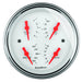 AutoMeter 1319 5in. QUAD GAUGE; 100 PSI/100-250 deg.F/8-18V/0-90 O; ARCTIC WHITE - Truck Part Superstore
