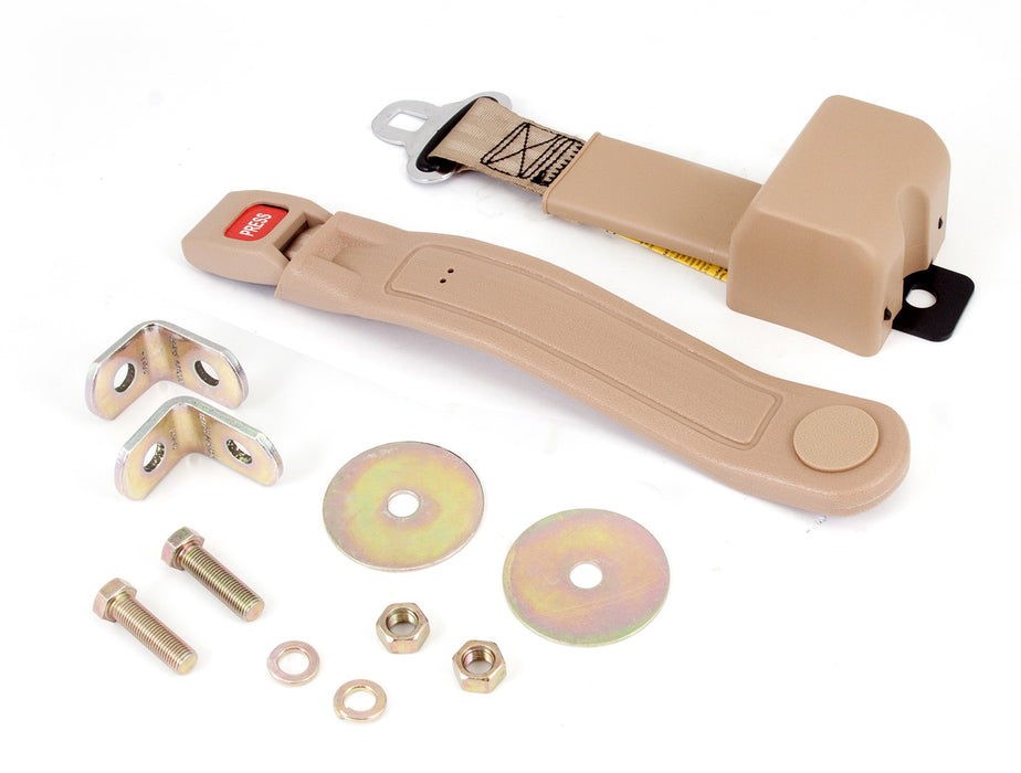 Omix 13202.21 Lap Seat Belt; 60 in.; Retractable; Tan; - Truck Part Superstore