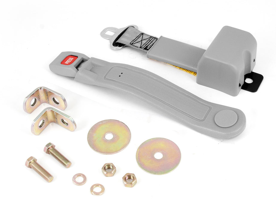 Omix 13202.31 Lap Seat Belt; 60 in.; Retractable; Gray; Belt Mounting Hardware Included; - Truck Part Superstore