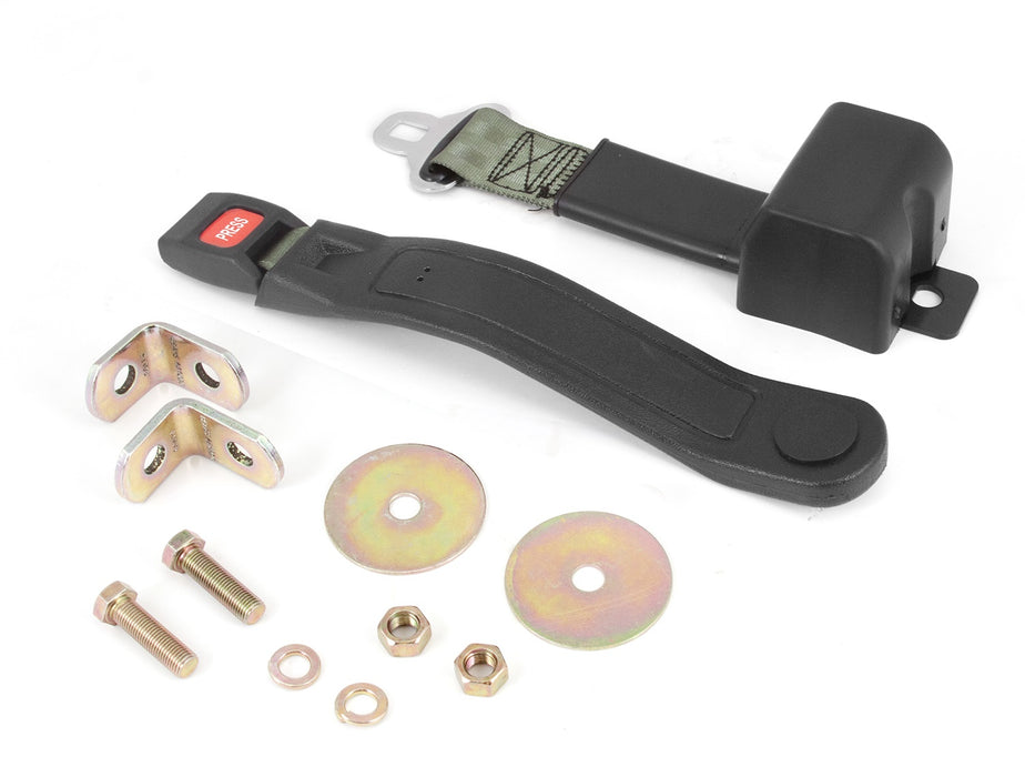 Omix 13202.41 Lap Seat Belt; 60 in.; Retractable; Olive Drab; Belt Mounting Hardware Included; - Truck Part Superstore
