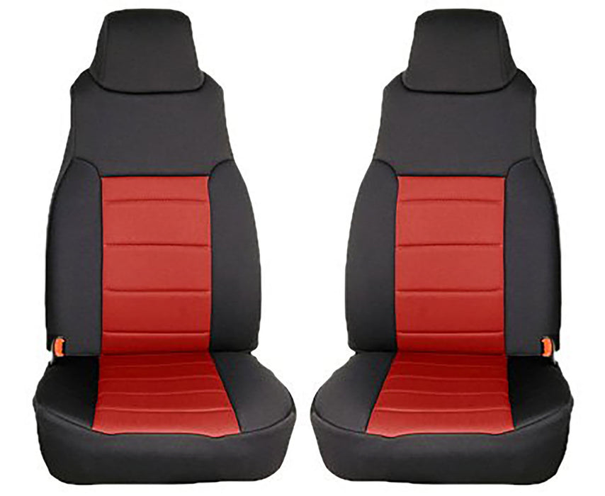 Rugged Ridge 13210.53 Custom Neoprene Seat Cover; Pair; Red; - Truck Part Superstore