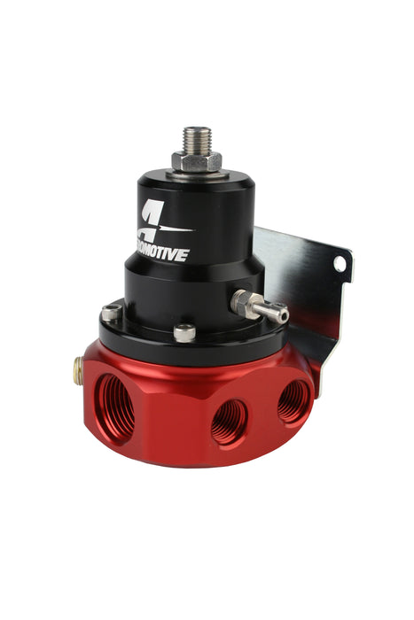 Aeromotive Fuel System 13224 A1000 4-Port Carbureted Bypass Regulator, 4 x AN-06, 1 x AN-10. - Truck Part Superstore