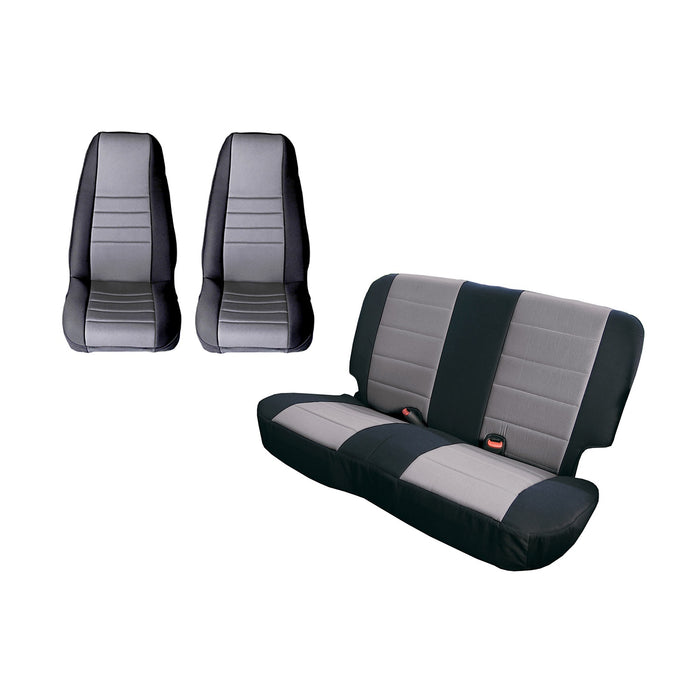 Rugged Ridge 13290.09 Seat Cover Kit; Black/Gray; - Truck Part Superstore