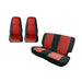 Rugged Ridge 13290.53 Seat Cover Kit; Black/Red; - Truck Part Superstore