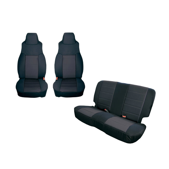 Rugged Ridge 13291.01 Seat Cover Kit; Black; - Truck Part Superstore