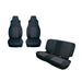 Rugged Ridge 13291.01 Seat Cover Kit; Black; - Truck Part Superstore