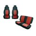 Rugged Ridge 13291.53 Seat Cover Kit; Black/Red; - Truck Part Superstore