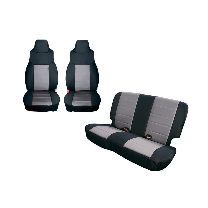 Rugged Ridge 13292.09 Seat Cover Kit; Black/Gray; - Truck Part Superstore