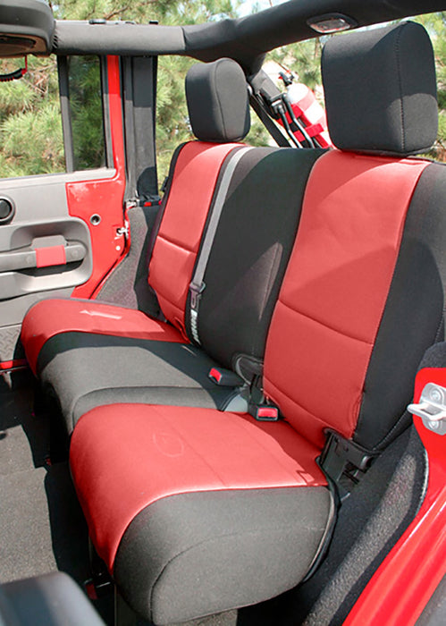 Rugged Ridge 13294.53 Seat Cover Kit; Black/Red; - Truck Part Superstore