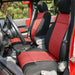 Rugged Ridge 13296.53 Seat Cover Kit; Black/Red; - Truck Part Superstore