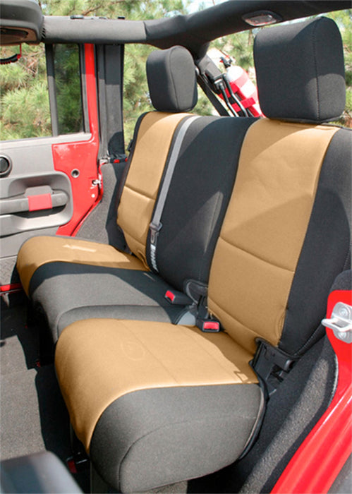 Rugged Ridge 13297.04 Seat Cover Kit; Black/Tan; - Truck Part Superstore