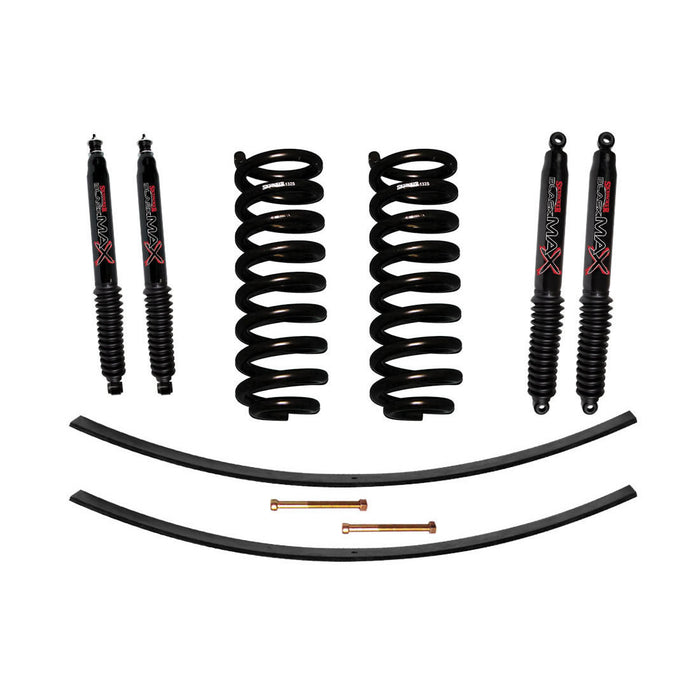 Skyjacker 132K-B Ranger/Bronco II Suspension Lift Kit 83-89 Ranger 84-89 Bronco II w/Shock Black MAX Shocks 1.5-2 Inch Lift Incl. Front Coil Springs Rear Add-A-Leafs Skyjacker - Truck Part Superstore