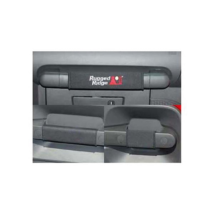 Rugged Ridge 13305.54 Grab/Door Handle Cover Kit; Incl. 1 Grab Handle/4 Door Handles; Black; - Truck Part Superstore