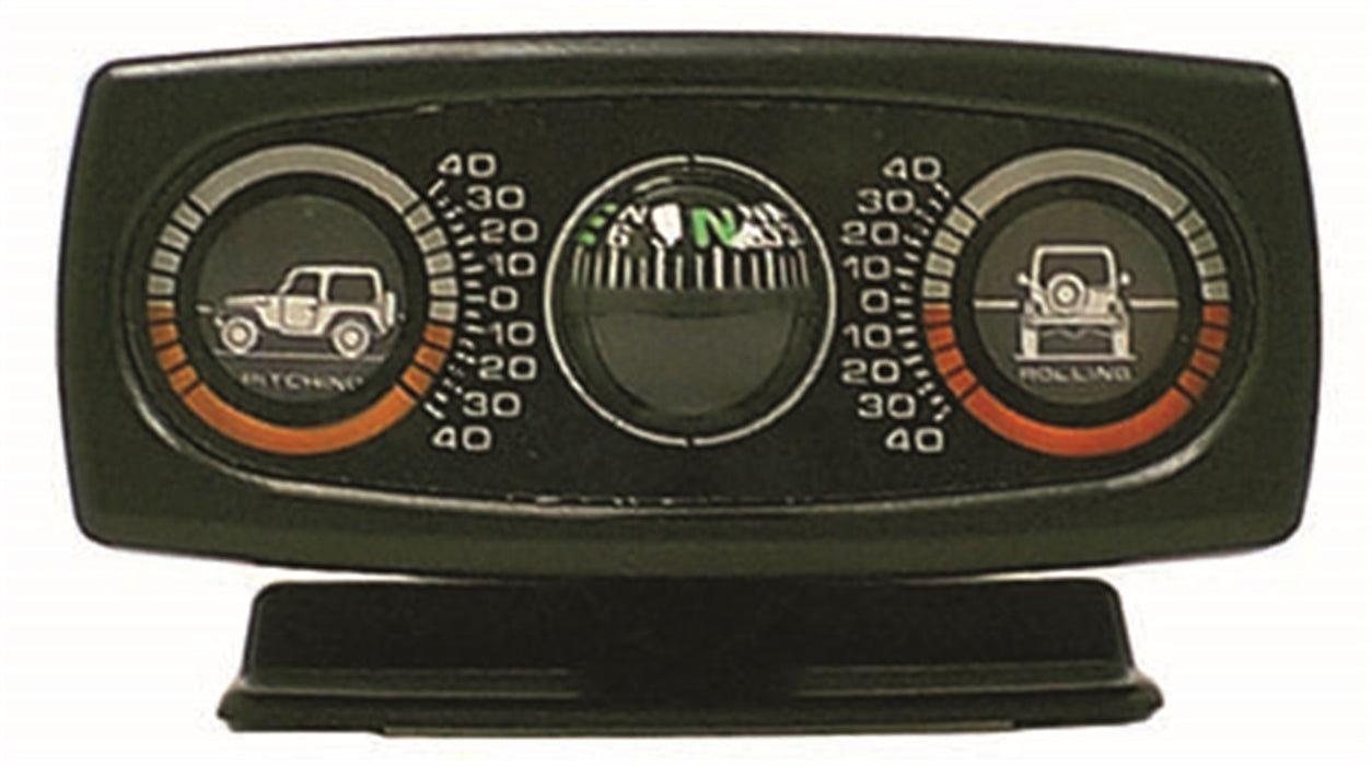 Rugged Ridge 13309.01 Clinometer; For Automotive; w/Compass; - Truck Part Superstore