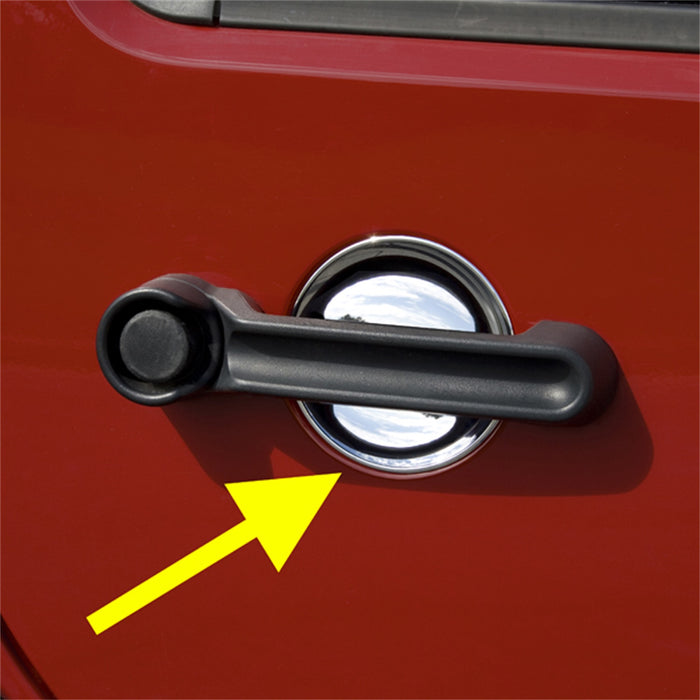 Rugged Ridge 13311.15 Door Handle Recess Guard; 3 pc.; Chrome; - Truck Part Superstore