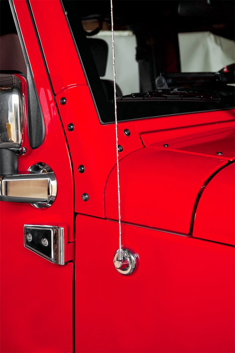 Rugged Ridge 13311.26 Antenna Base Cover; Chrome; - Truck Part Superstore
