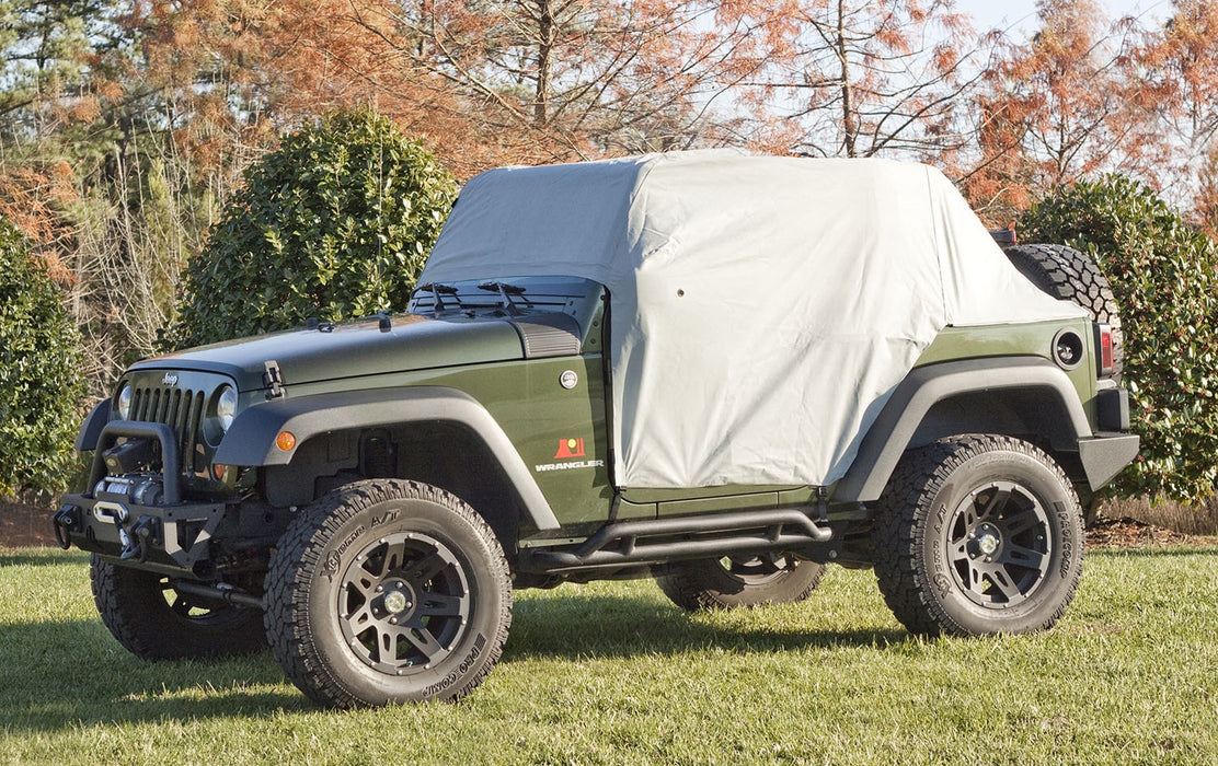 Rugged Ridge 13317.10 Cab Cover; Weather Lite; Gray; Incl. Cover; Attachment Straps; - Truck Part Superstore