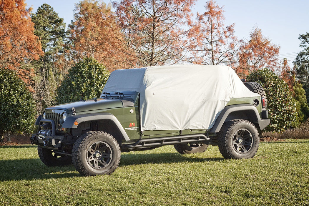 Rugged Ridge 13318.10 Cab Cover; Weather Lite; Gray; Incl. Cover; Attachment Straps; - Truck Part Superstore