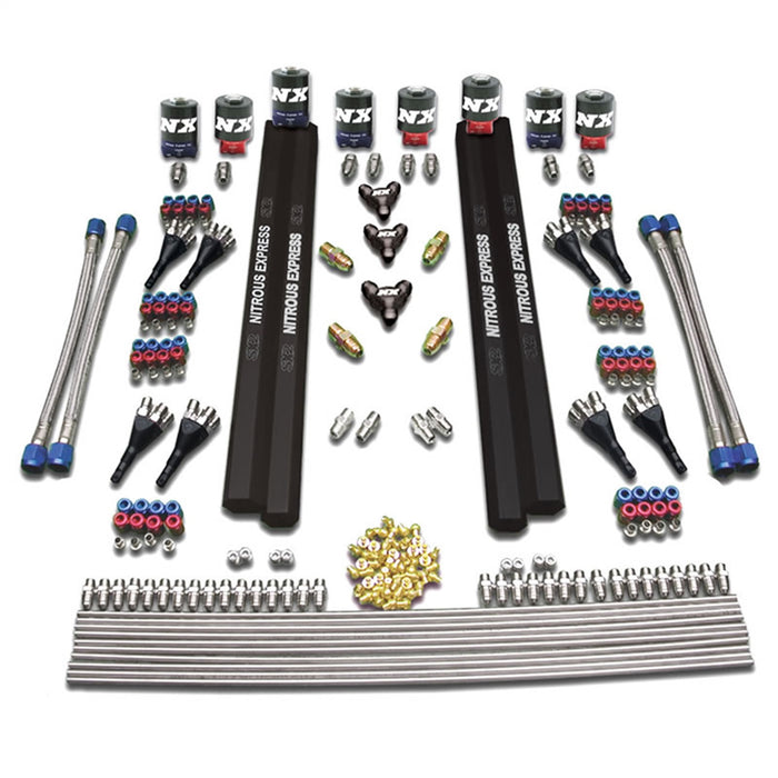 Nitrous Express 13387 8-CYL SX2 NOZZLE INTAKE PLUMBING KIT (INCL. ALL NECESSARY HARDWARE) - Truck Part Superstore
