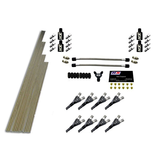 Nitrous Express 13389 8-CYL SHARK PLUMB KIT W/O SOLENOIDS W/300HP JETS; INCL HARDWARE - Truck Part Superstore