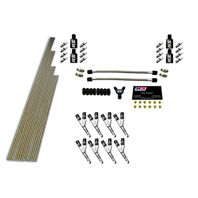 Nitrous Express 13390 8-CYL SSV/STD PLUMBING KIT W/O SOLENOIDS W/300HP JETS (INCL. ALL NECESS. HARD.) - Truck Part Superstore