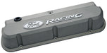 Proform 302-137 Valve Covers; Slant-Edge Tall; Die Cast; Gray w/Recessed Ford Logo; SB Ford - Truck Part Superstore
