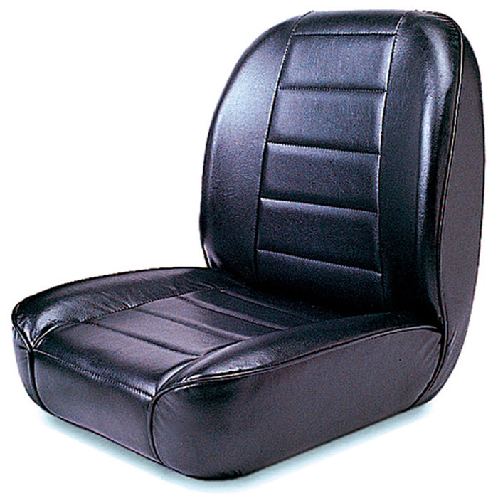 Rugged Ridge 13400.01 Standard Replacement Seat; Low Back; Front; Black; - Truck Part Superstore