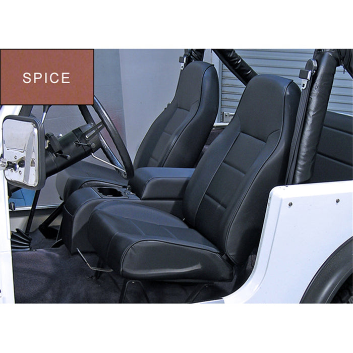 Rugged Ridge 13401.37 Standard Replacement Seat; High Back; Front; Spice; - Truck Part Superstore