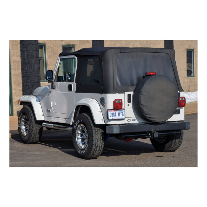 CURT 13430 Class 3 Trailer Hitch; 2in. Receiver; Select Jeep Wrangler TJ (Round Tube Frame) - Truck Part Superstore