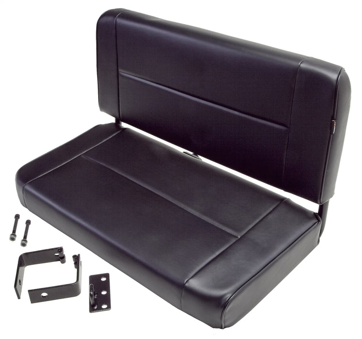 Rugged Ridge 13461.01 Standard Replacement Seat; Rear; Bench; Black; - Truck Part Superstore