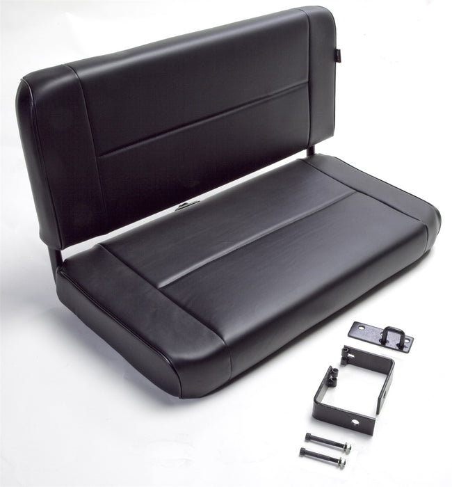 Rugged Ridge 13461.01 Standard Replacement Seat; Rear; Bench; Black; - Truck Part Superstore